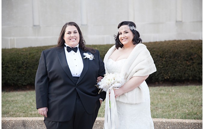 Baltimore Maryland Same Sex Wedding | 1920s Gatsby Wedding Theme | Photo by Richard and Tara Photography