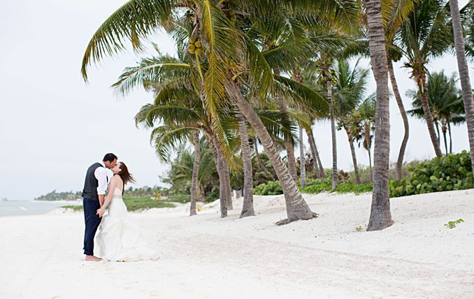 Hayley Paige Wedding Dress | Trash the Dress in Mexico Photo Shoot (but not really!) | Destination Wedding Day After Photo Session | Newlywed Photo Shoot | Destination Wedding Mexico | Grand Velas Riviera Maya Wedding | Photo by Richard and Tara Photography