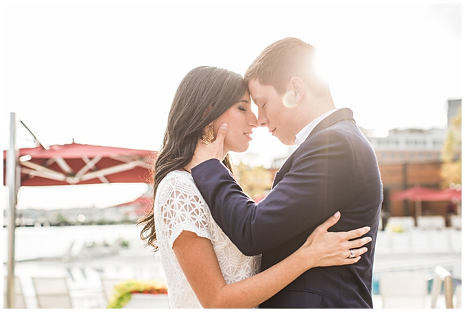 Sagamore Pendry Baltimore Engagement Photo | Sagamore Pendry Baltimore Wedding | Fell's Point Baltimore Engagement Session | Summer Engagement Inspiration in downtown Baltimore | Summer engagement outfit inspiration | Photo by Richard and Tara Photography