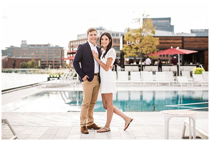 Sagamore Pendry Baltimore Engagement Photo | Sagamore Pendry Baltimore Wedding | Fell's Point Baltimore Engagement Session | Summer Engagement Inspiration in downtown Baltimore | Summer engagement outfit inspiration | Photo by Richard and Tara Photography