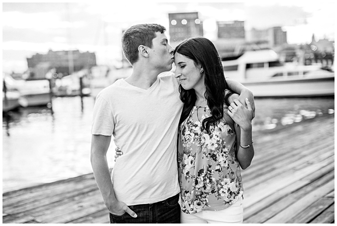 Fell's Point Baltimore Engagement Session | Summer Engagement Inspiration in downtown Baltimore | Summer engagement outfit inspiration | Photo by Richard and Tara Photography